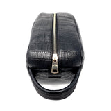 TADO VITO Black Crocodile Embossed Leather Hand Wallet Case