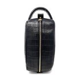 TADO VITO Black Crocodile Embossed Leather Hand Wallet Case