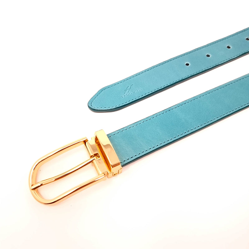 Turquoise Glazed Leather Belt