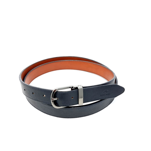 Black Leather Belt Slim Black Buckle