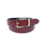 Burgundy Belt Gold Buckle