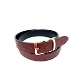 Burgundy Belt Gold Buckle