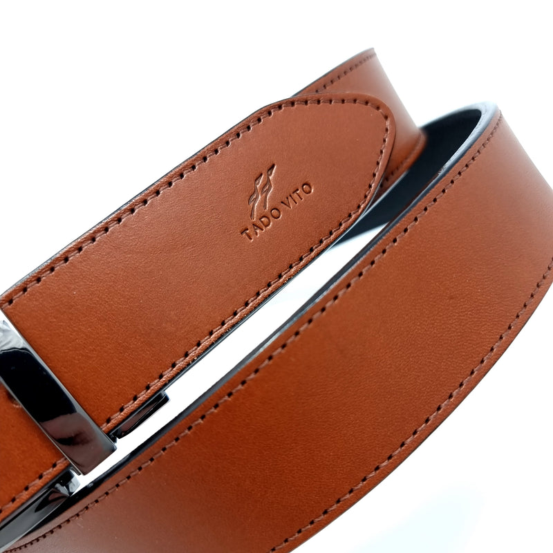 Brown Leather Belt Black Buckle