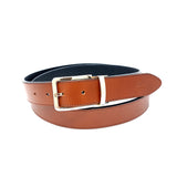 Brown Leather Belt Gold Buckle