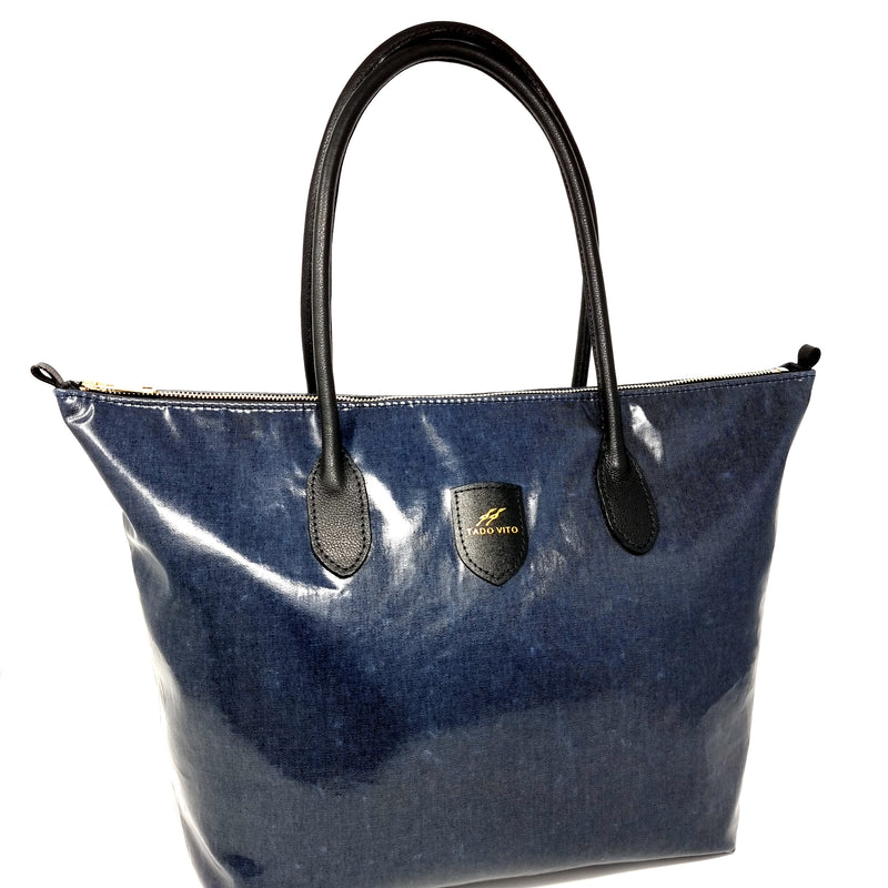 Tado Vito Coated Denim Tote Bag