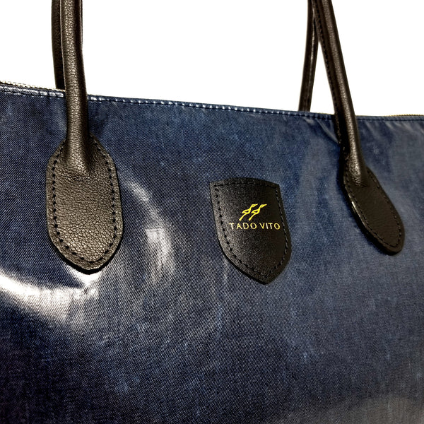 Tado Vito Coated Denim Tote Bag