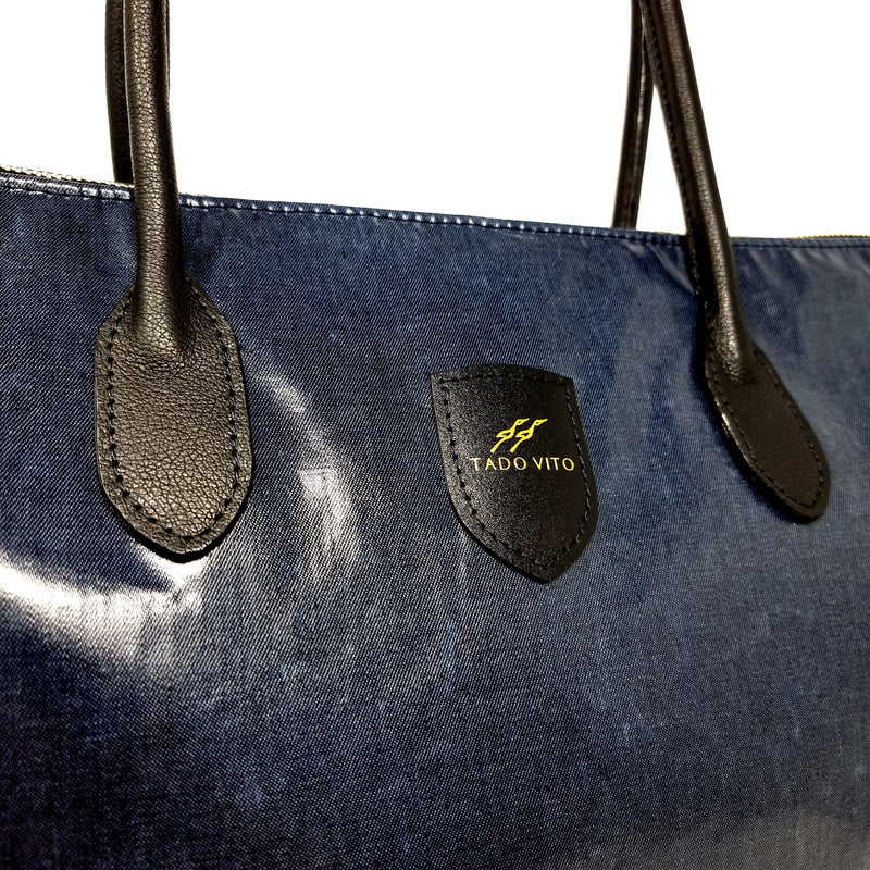 Tado Vito Coated Denim Tote Bag