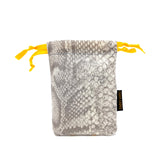 Drawstring Jewellery Pouch Grey Snake