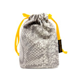 Drawstring Jewellery Pouch Grey Snake