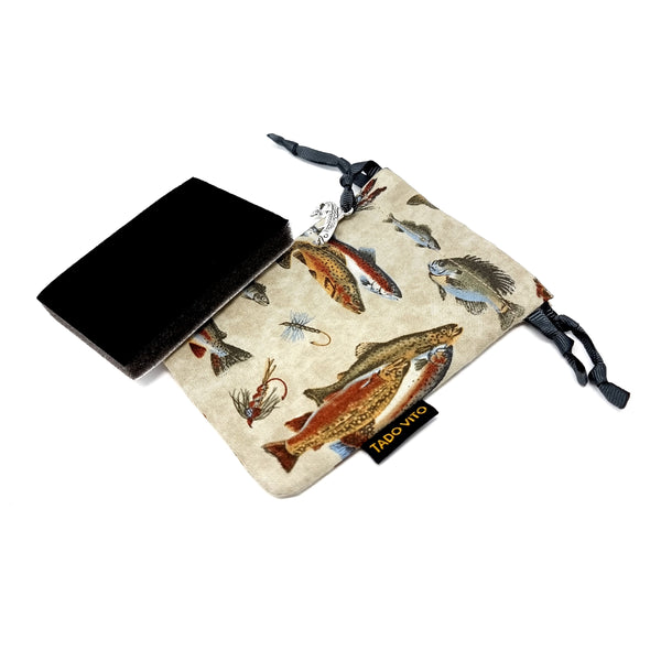 Drawstring Jewellery Pouch Mist Fish