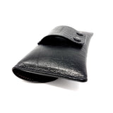 Black Crocodile Embossed Belt Hip Flask Case