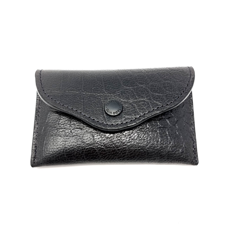 Black Crocodile Embossed Belt Wallet