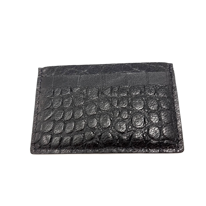 Black Crocodile Embossed Card Wallet
