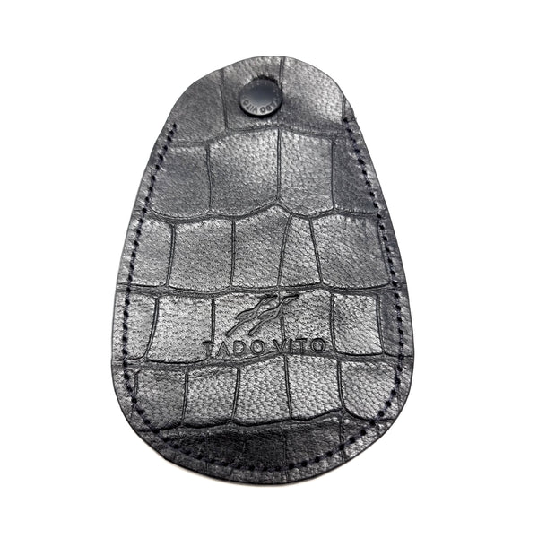 Black Crocodile Embossed Mini Wallet