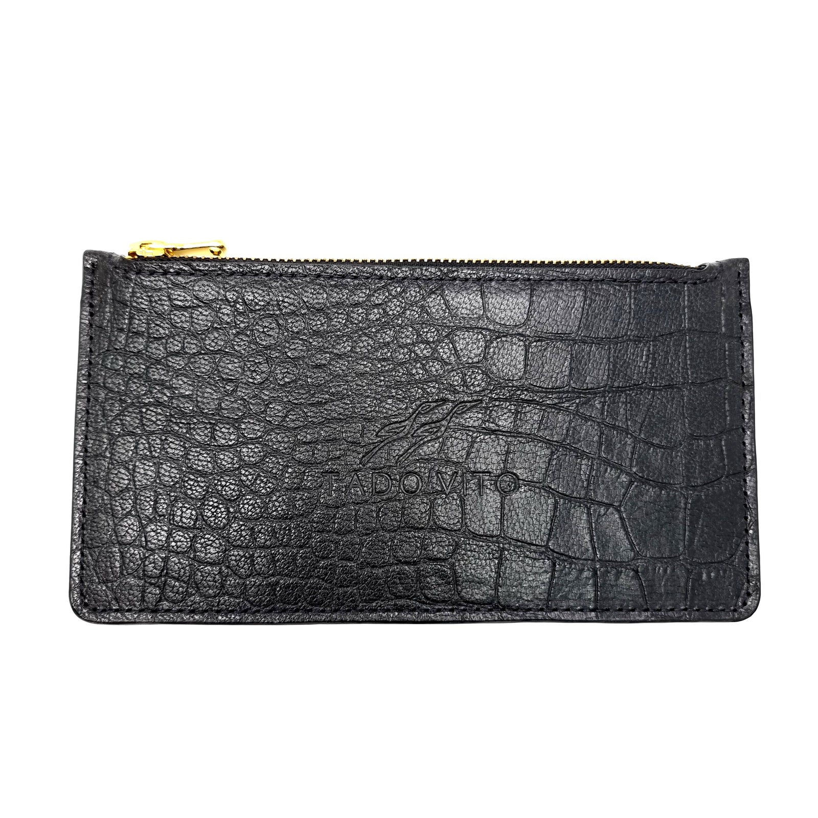 TADO VITO Black Crocodile Embossed Wallet