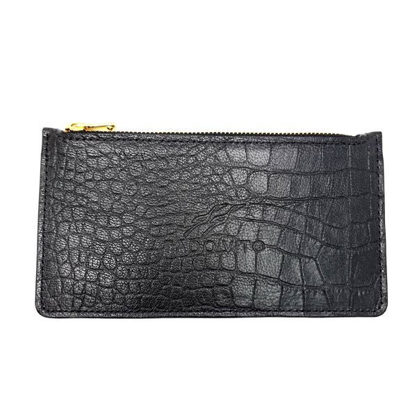 Black Crocodile Embossed Wallet