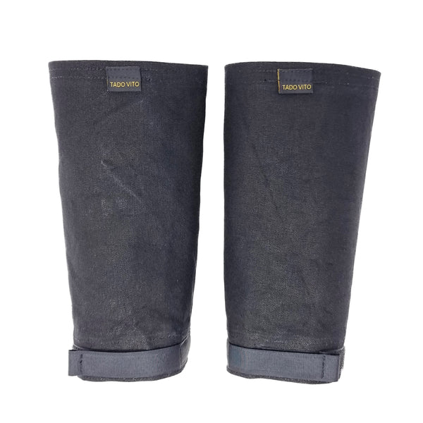 Black Stiff Cotton Canvas Sleeves