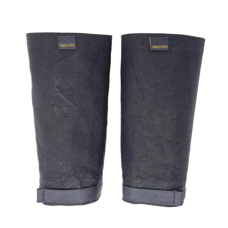 Black Stiff Cotton Canvas Sleeves