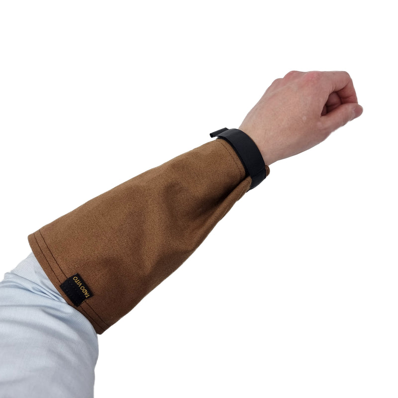 Brown Cotton Canvas Sleeves