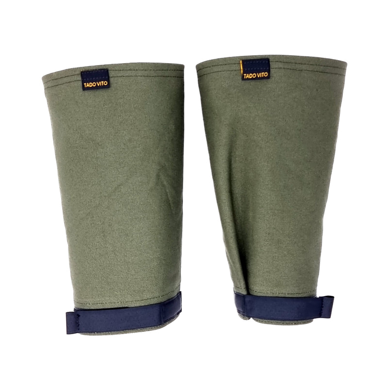 Green Cotton Canvas Sleeves