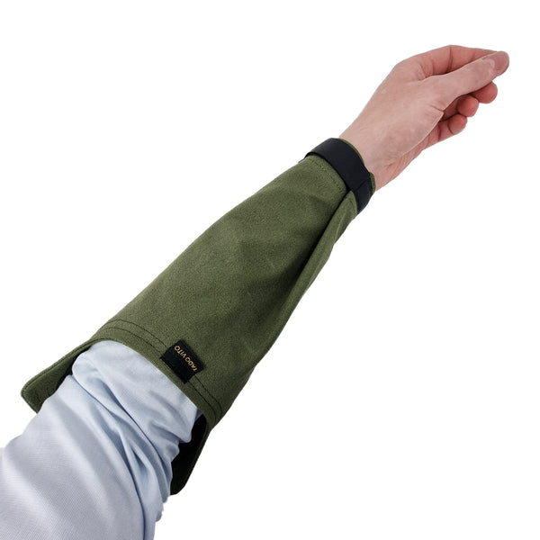 Green Cotton Canvas Sleeves