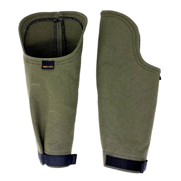Green Cotton Canvas Sleeves