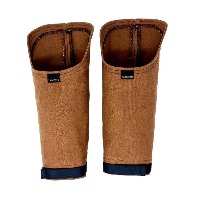 Brown Cotton Canvas Sleeves