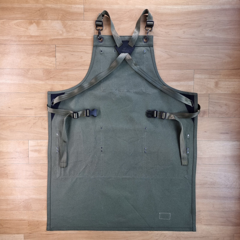 Green Cotton Canvas Apron