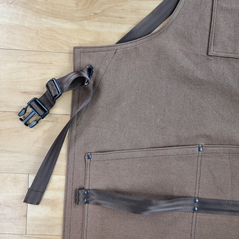 Brown Cotton Canvas Apron