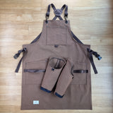 Brown Cotton Canvas Apron