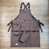 Brown Cotton Canvas Apron