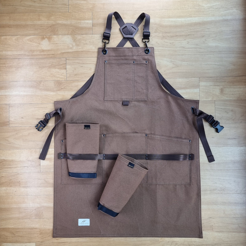 Brown Cotton Canvas Apron