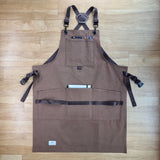 Brown Cotton Canvas Apron