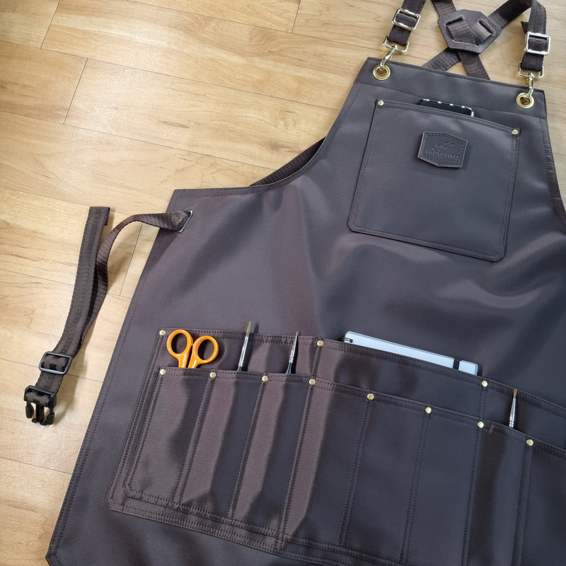 Brown Rubberised Polyester Apron