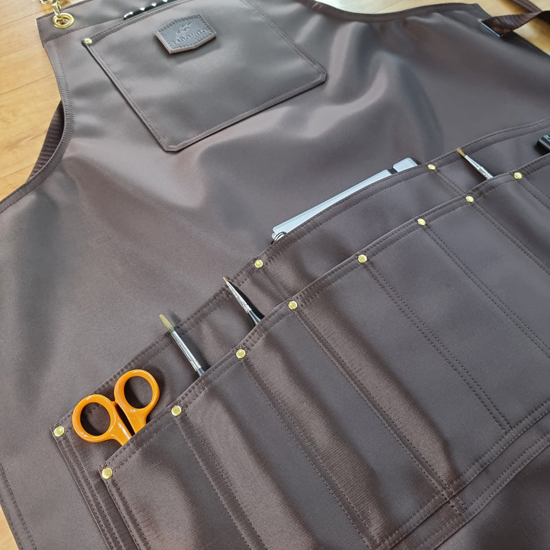Brown Rubberised Polyester Apron