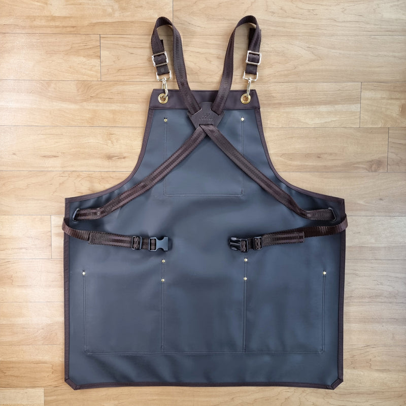 Brown Rubberised Polyester Apron