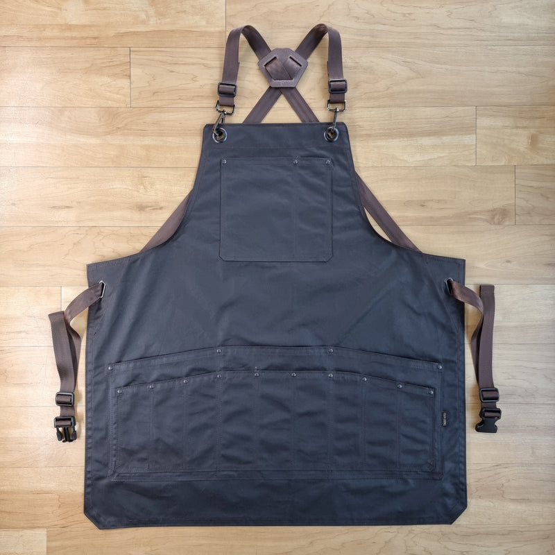 Brown Waxed Cotton Canvas Apron