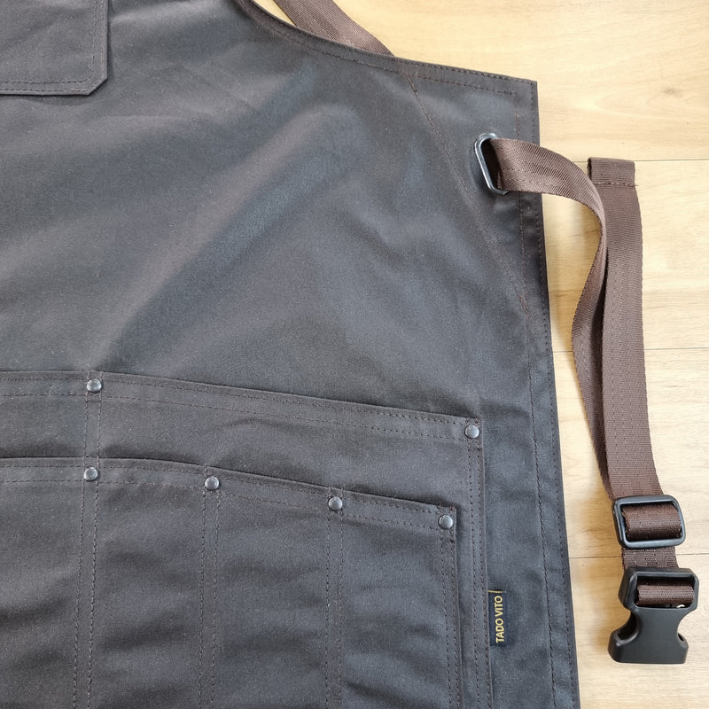 Brown Waxed Cotton Canvas Apron