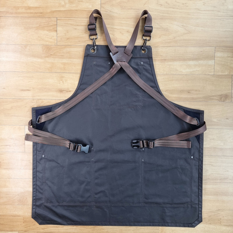 Brown Waxed Cotton Canvas Apron