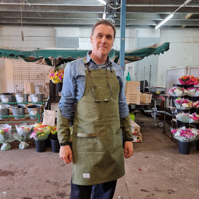 Green Cotton Canvas Sleeves