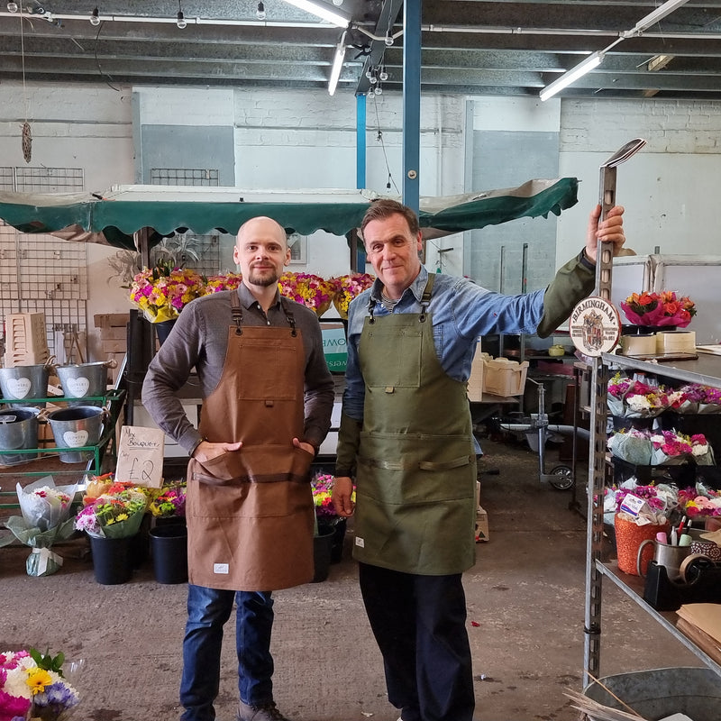 Green Cotton Canvas Apron