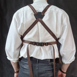 Men Brown Cotton Canvas Vest