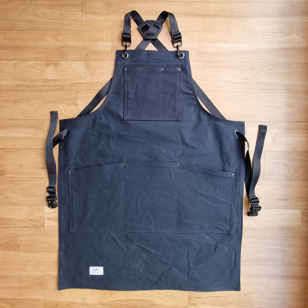 Charcoal Cotton Canvas Apron