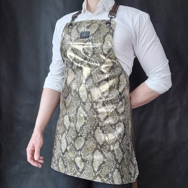 Python Foiled Leather Apron