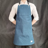 Teal Cotton Canvas Apron
