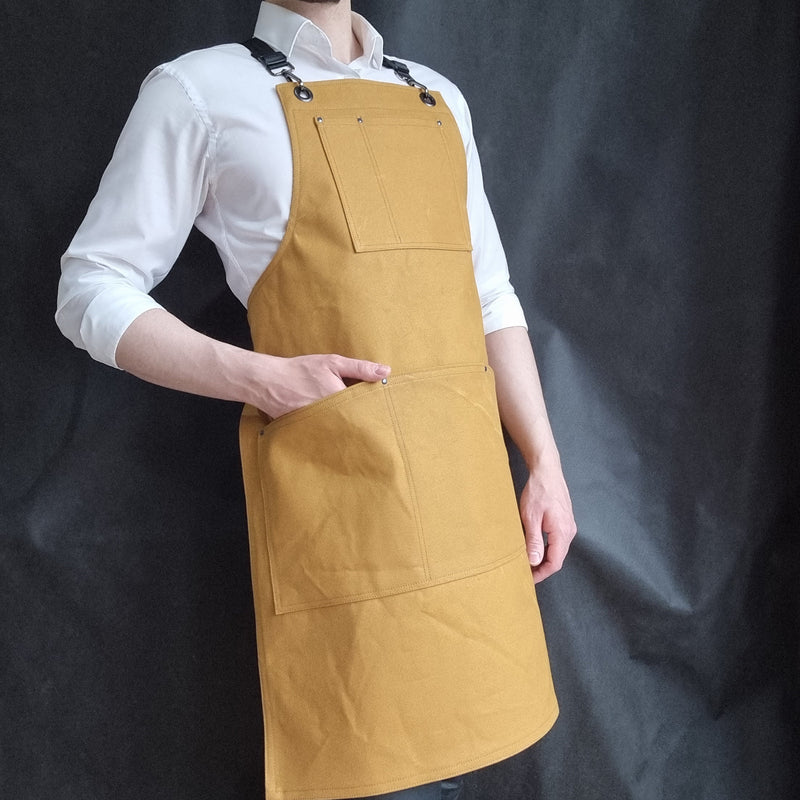 Yellow Cotton Canvas Drill Apron