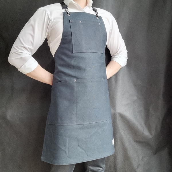 Charcoal Cotton Canvas Apron