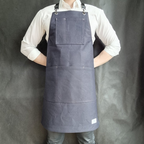 Navy Cotton Canvas Drill Apron