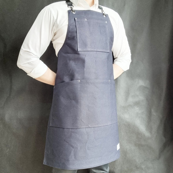 Navy Cotton Canvas Drill Apron