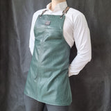 Green Lamb Leather Apron